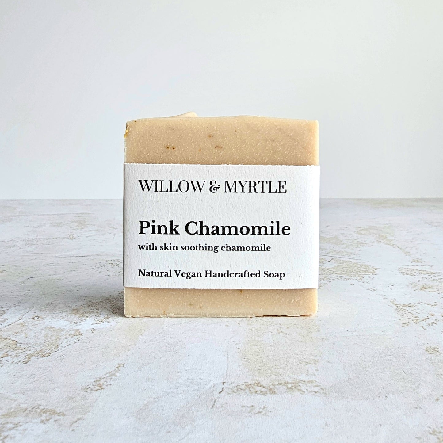 Natural Soap, Vegan soap, handmade soap, chamomile infused soap. pink clay soap