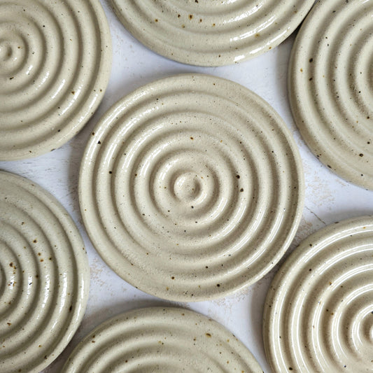 Eleanor Torbati stoneware soap dish, handmade in Norfolk