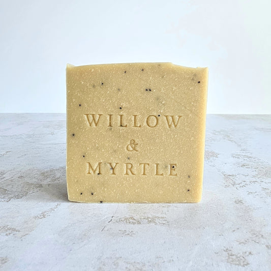 lemongrass and poppy seed soap
