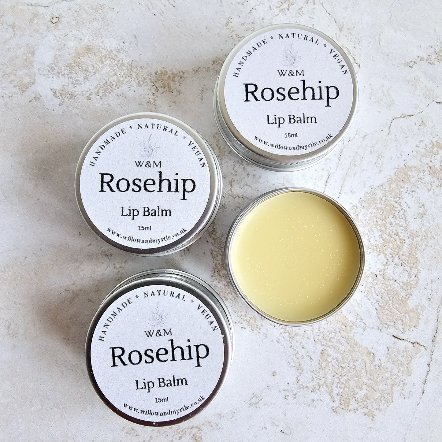 Rosehip Lip Balm, Natural Vegan Lip Balm