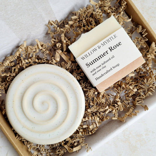 Vegan soap gift box. Vegan soap. Vegan skincare. Natural soap bar. Handmade soap with round ceramic soap dish