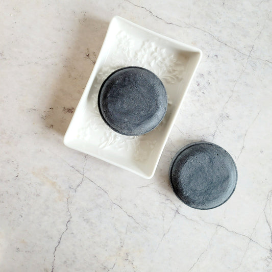 Solid shampoo bar with activated charcoal. charcoal shampoo bar, shampoo and conditioner bar, plastic free shampoo, vegan haircare